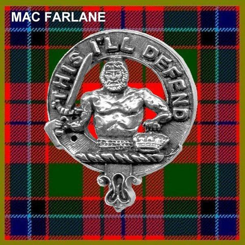 MacFarlane Clan Crest Scottish Pewter Cap Badge CB01
