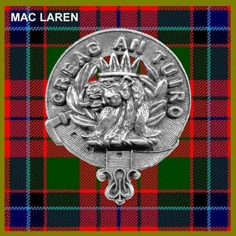 MacLaren Clan Crest Scottish Pewter Cap Badge CB01