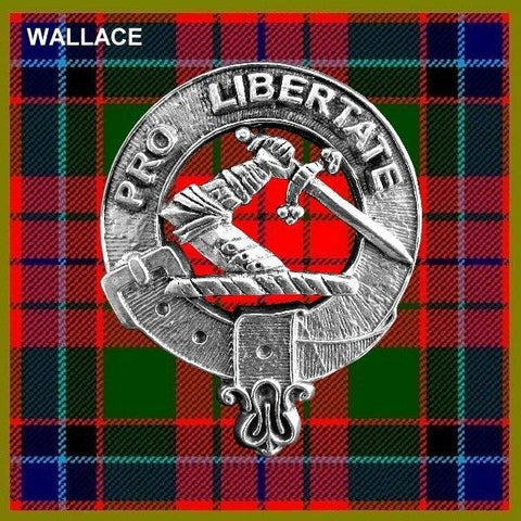 Wallace Clan Crest Scottish Pewter Cap Badge CB01