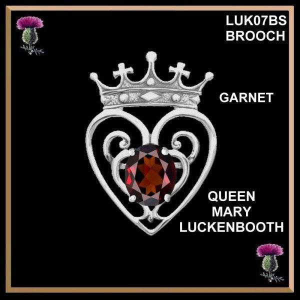 Luckenbooth Queen Mary Gemstone Brooch Amethyst Citrine Sapphire Emerald Garnet