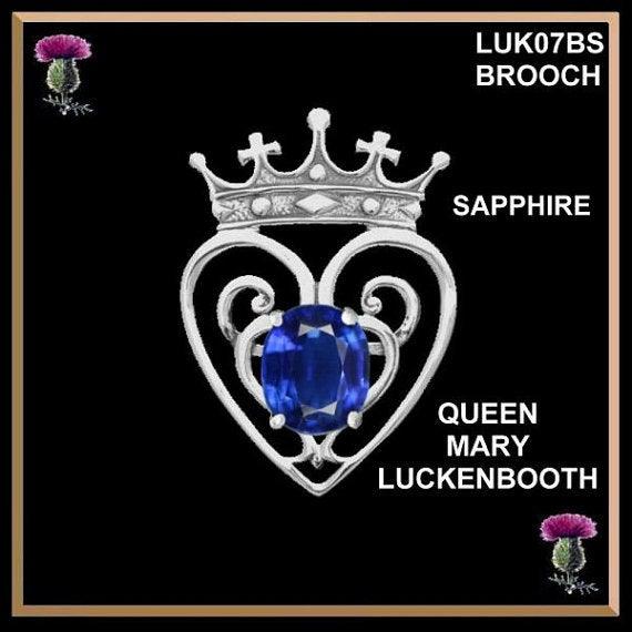 Luckenbooth Queen Mary Gemstone Brooch Amethyst Citrine Sapphire Emerald Garnet