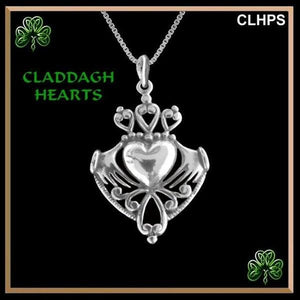 Claddagh Hearts Pendant Irish Wedding Love Token