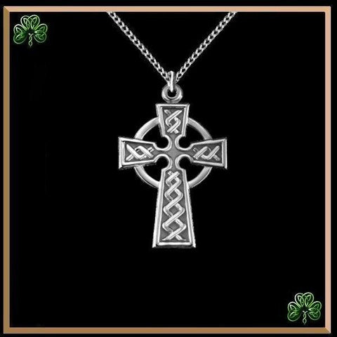 Celtic Double Sided Cross Pendant Sterling Silver