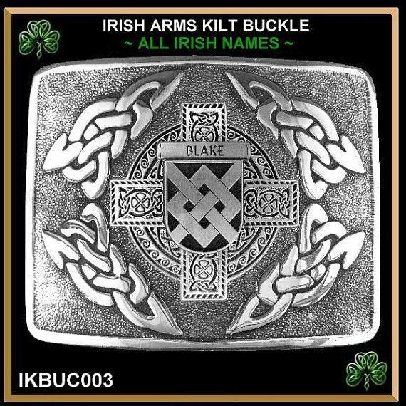 Blake Coat of Arms Interlace Kilt Buckle IKBUC003