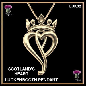 Scotland's Heart Luckenbooth Pendant - 10K or 14K Gold