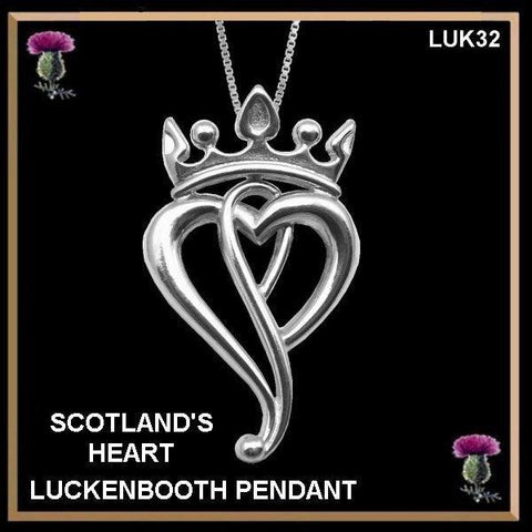 Scotland's Heart Luckenbooth Pendant - Sterling Silver