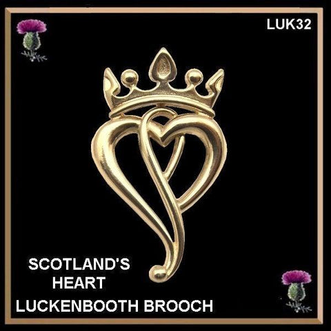 Scotland's Heart Luckenbooth Brooch - 10K or 14K Gold