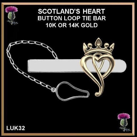 Scotland's Heart 10K or 14K Luckenbooth with Sterling Silver Tie Bar