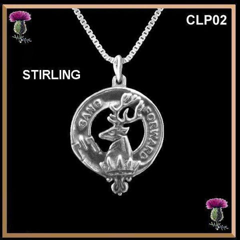 Stirling Clan Crest Scottish Pendant  CLP02