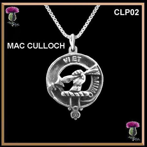MacCulloch Clan Crest Scottish Pendant CLP02