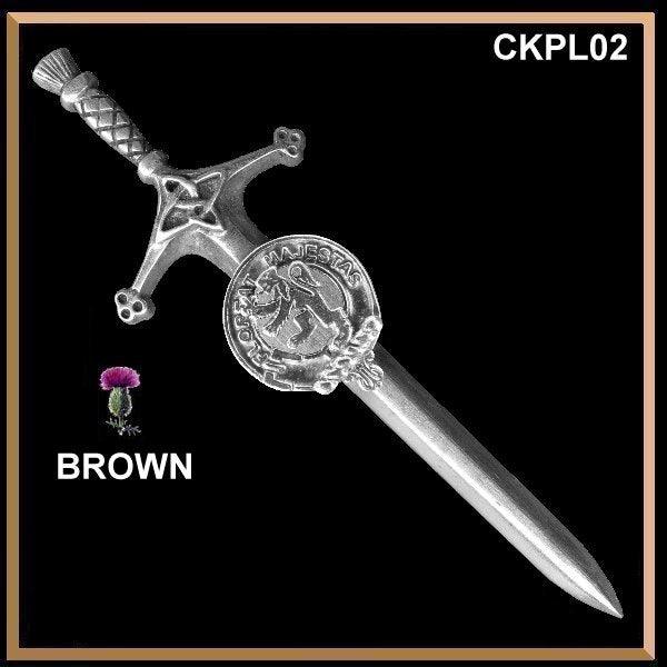 Brown Clan Crest Kilt Pin, Scottish Pin ~ CKP02