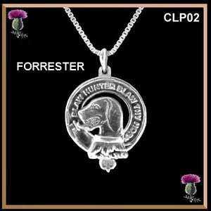 Forrester Clan Crest Scottish Pendant  CLP02