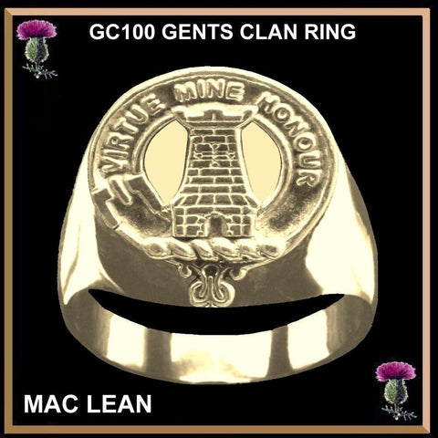 Scottish Clan Crest Ring GC100  14K Gold Karat Gold ~  Sterling Silver and Karat Gold