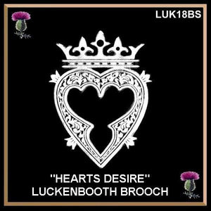 Hearts Desire Luckenbooth Brooch Scottish Wedding - Sterling Silver