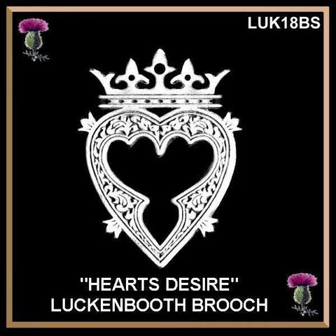 Hearts Desire Luckenbooth Brooch Scottish Wedding - Sterling Silver