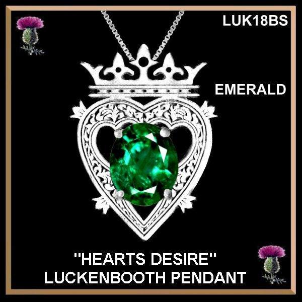 Hearts Desire Luckenbooth Pendant Gemstone Scottish
