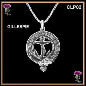 Gillespie  Clan Crest Scottish Pendant CLP02