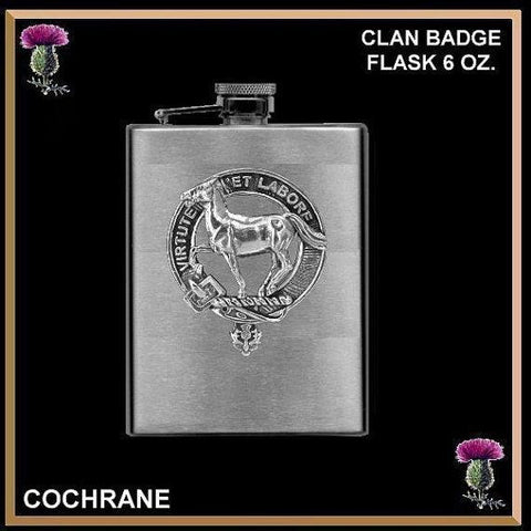 6oz Clan Crest Scottish Badge Flask - Most Clans