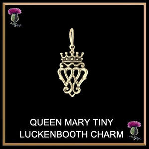 Scottish Luckenbooth Charm Tiny Queen Mary, 10K or 14K Gold