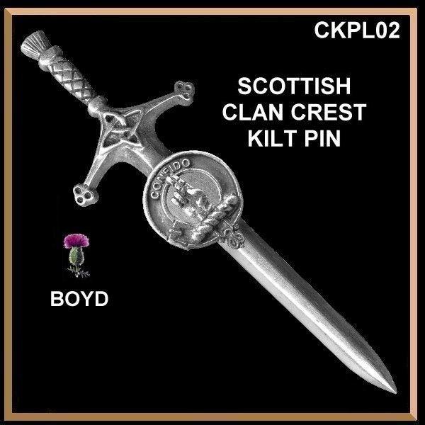 Boyd Clan Crest Kilt Pin, Scottish Pin ~ CKP02