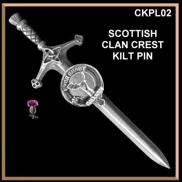 Burns Clan Crest Kilt Pin, Scottish Pin ~ CKP02