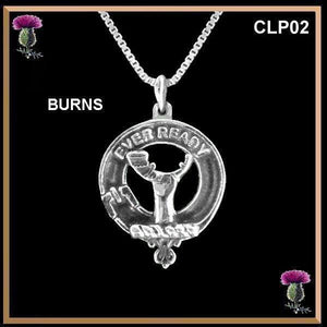 Burns  Clan Crest Scottish Pendant CLP02