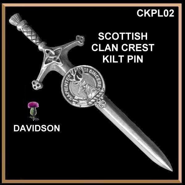 Davidson Clan Crest Kilt Pin, Scottish Pin ~ CKP02