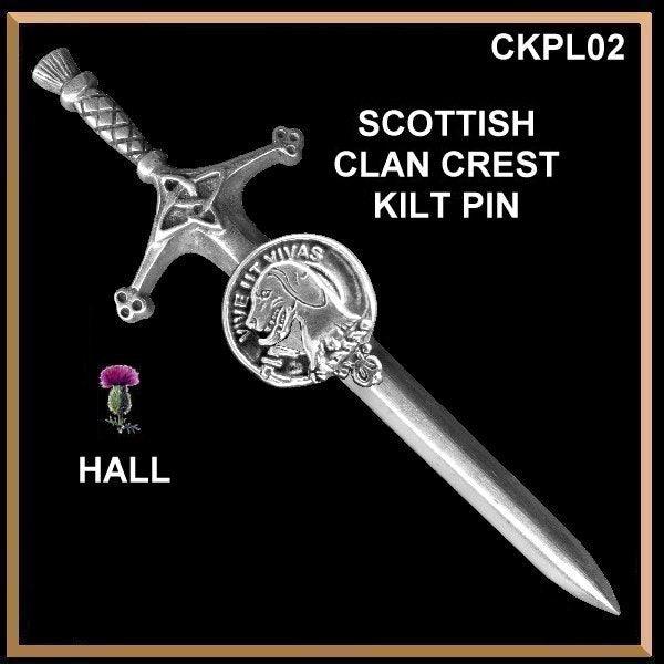 Hall Clan Crest Kilt Pin, Scottish Pin ~ CKP02