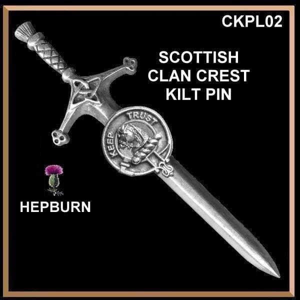 Hepburn Clan Crest Kilt Pin, Scottish Pin ~ CKP02