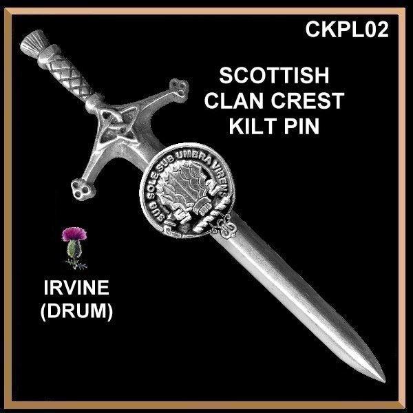 Irvine (Drum) Clan Crest Kilt Pin, Scottish Pin ~ CKP02