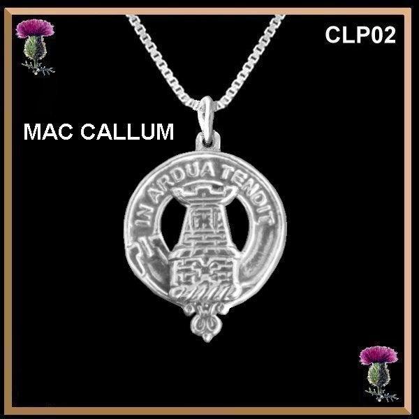 MacCallum  Clan Crest Scottish Pendant CLP02