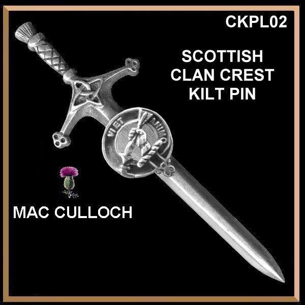 MacCulloch Clan Crest Kilt Pin, Scottish Pin ~ CKP02
