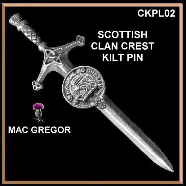 MacGregor Clan Crest Kilt Pin, Scottish Pin ~ CKP02