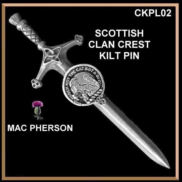 MacPherson Clan Crest Kilt Pin, Scottish Pin ~ CKP02