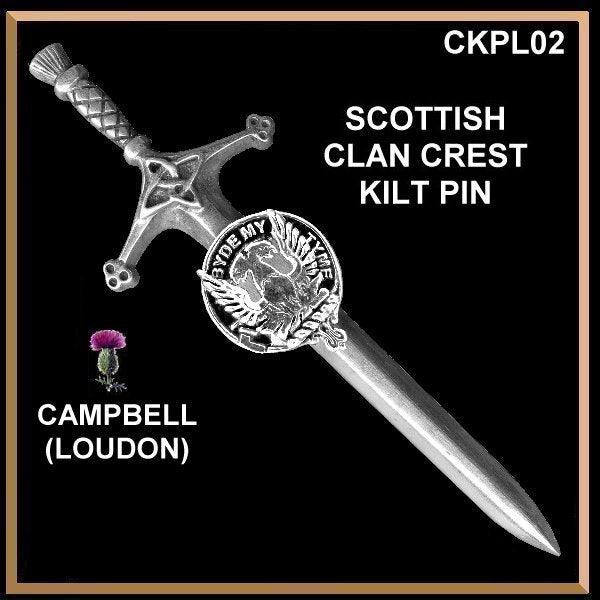 Campbell Loudoun Clan Crest Kilt Pin, Scottish Pin ~ CKP02