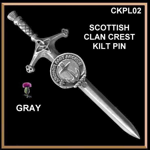 Gray Clan Crest Kilt Pin, Scottish Pin ~ CKP02