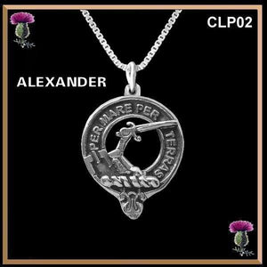 Alexander Clan Crest Scottish Pendant  CLP02