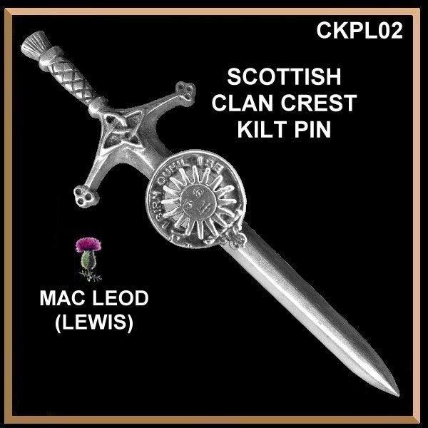 MacLeod (Lewis) Clan Crest Kilt Pin, Scottish Pin ~ CKP02
