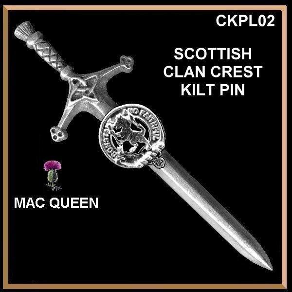 MacQueen Clan Crest Kilt Pin, Scottish Pin ~ CKP02